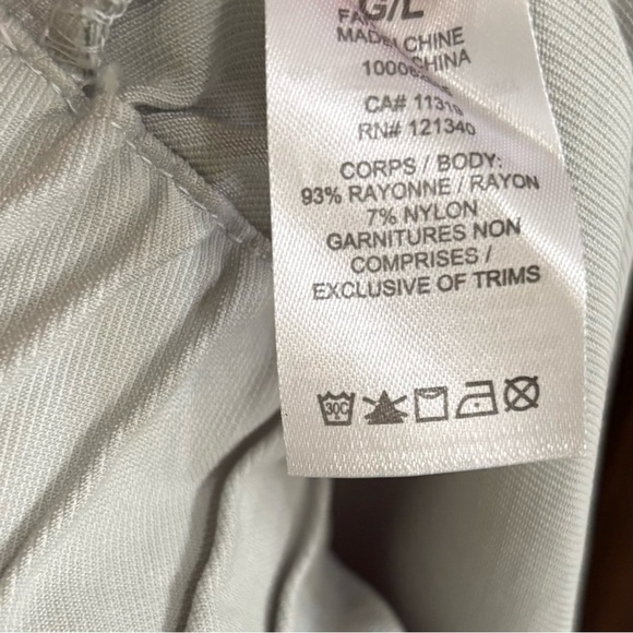 Dynamite| Cute High Waist Light Grey/Taupe Wide Leg Pull-On Pocketed Shorts Sz L - Picture 4 of 4